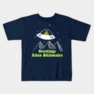 UFO Alien Billionaire Kids T-Shirt